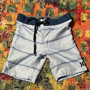 Hurley Kids Swim Trunks - Blue and Black